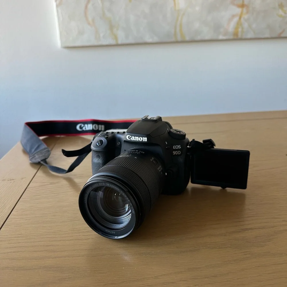 Canon 90D Camera and lens